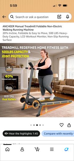 Non-Electric Treadmill / Caminadora (New)