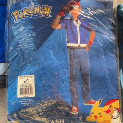 Pokémon ASH CHILD Costume Med Size 8-10