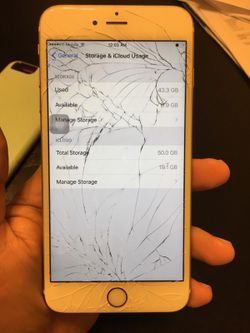iPhone 6s Plus 64 GB cracked screen works perfectly