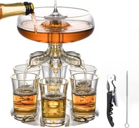 second generation dispenser with 6 cups and vertical stand clear dispenser party dispenser fancy alcohol dispenser