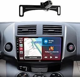 Car Stereo Radio 2006-2011 Toyota RAV4 Wireless Apple CarPlay Android Auto, Bluetooth, 9” Touch Screen Head Units, Backup Camera