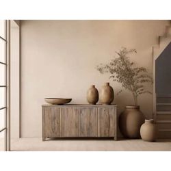 New 73” Solid Wood Sideboard by International Furniture – $2,099 Retail – Open Box – Delivery Avail