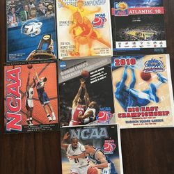 Lot of 7 NCAA Basketball game programs
