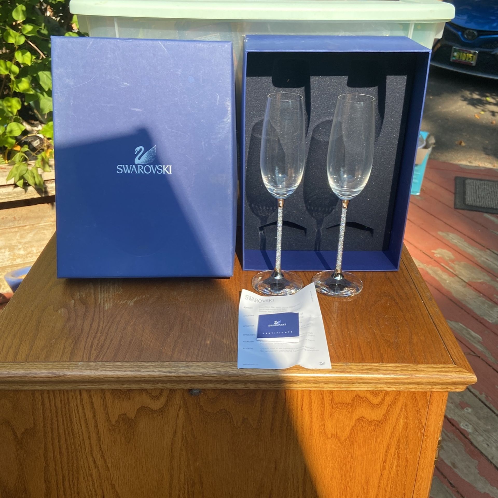 Swarovski , Glasses, Wedding , Toasting, Crystalline , Anniversary ,
