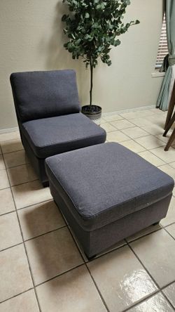 Small couch/ ottoman/ storage