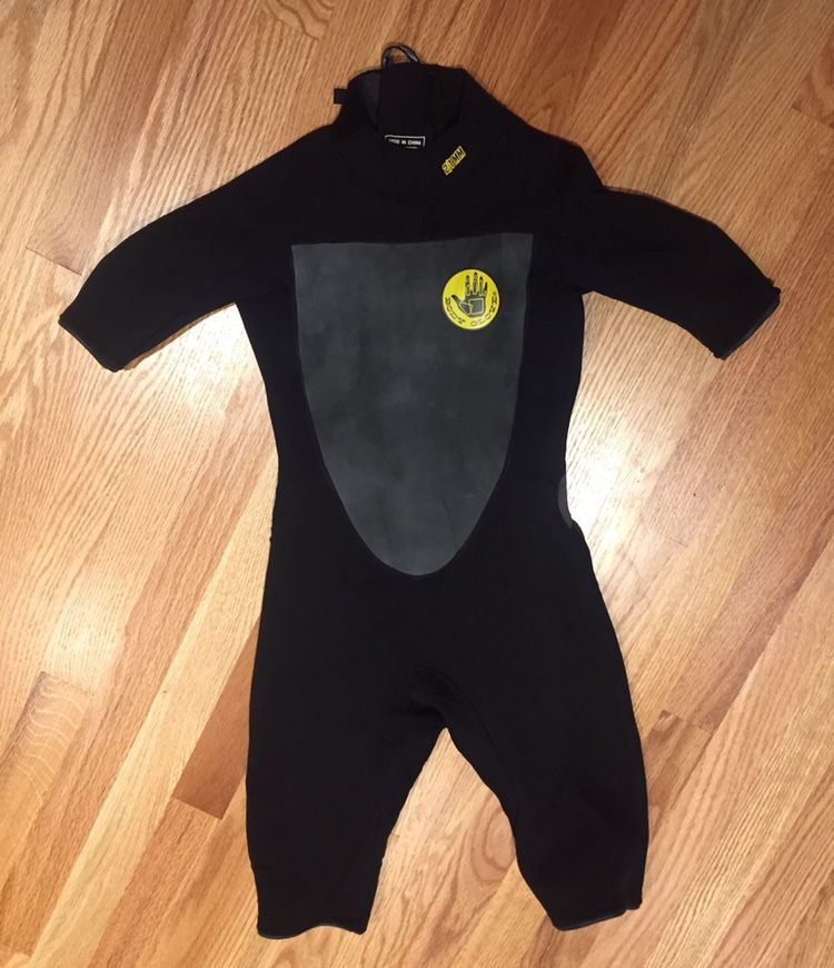 Body Glove Juniors Size 12 Wet Suit Short Sleeve Shorts Black Water Sports