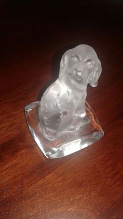 Goebel Glass Dog Paperweight