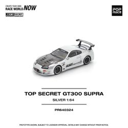 Pop Race 1:64 TOP SECRET GT300 Toyota Supra Silver PR640324