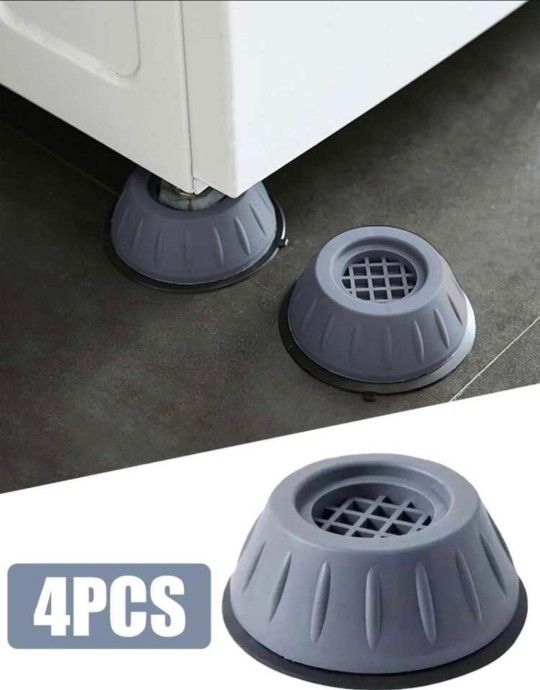 4x Washing Machine Foot Pads Anti Vibration Anti-Slip Rubber Feet Base Mat