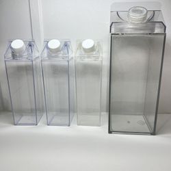 Milk Carton Water Bottle  4 pieces  