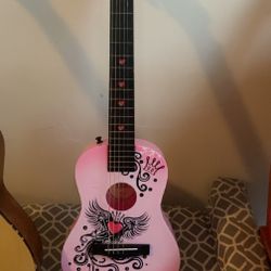 Pink Kids Acoustic Guitar