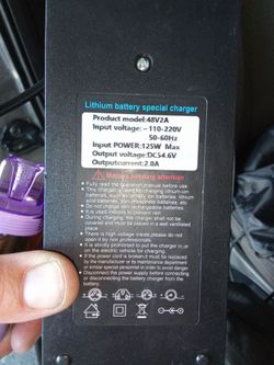 48V 2A Lithium Battery Charger