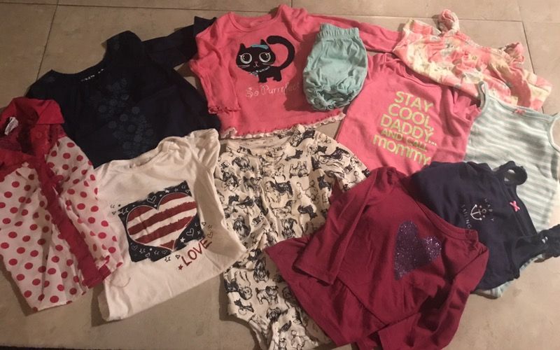 Size 12 months babygirl clothes 11 pieces