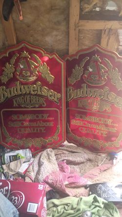 Antique Budweiser signage "High Demand "