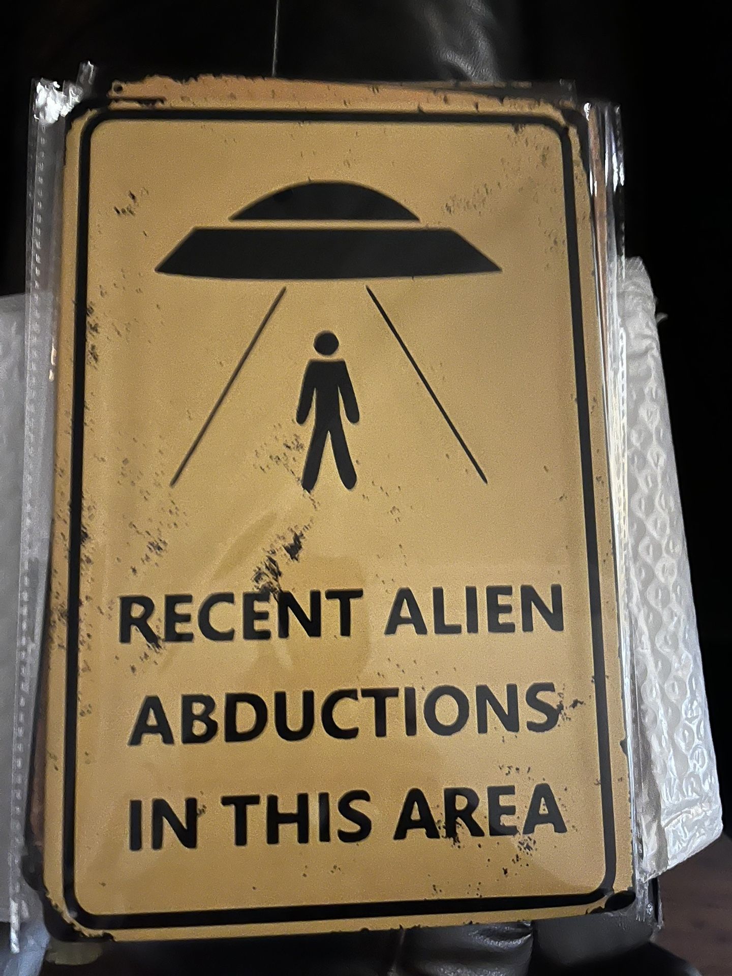 Vintage Style UFO Metal Signs