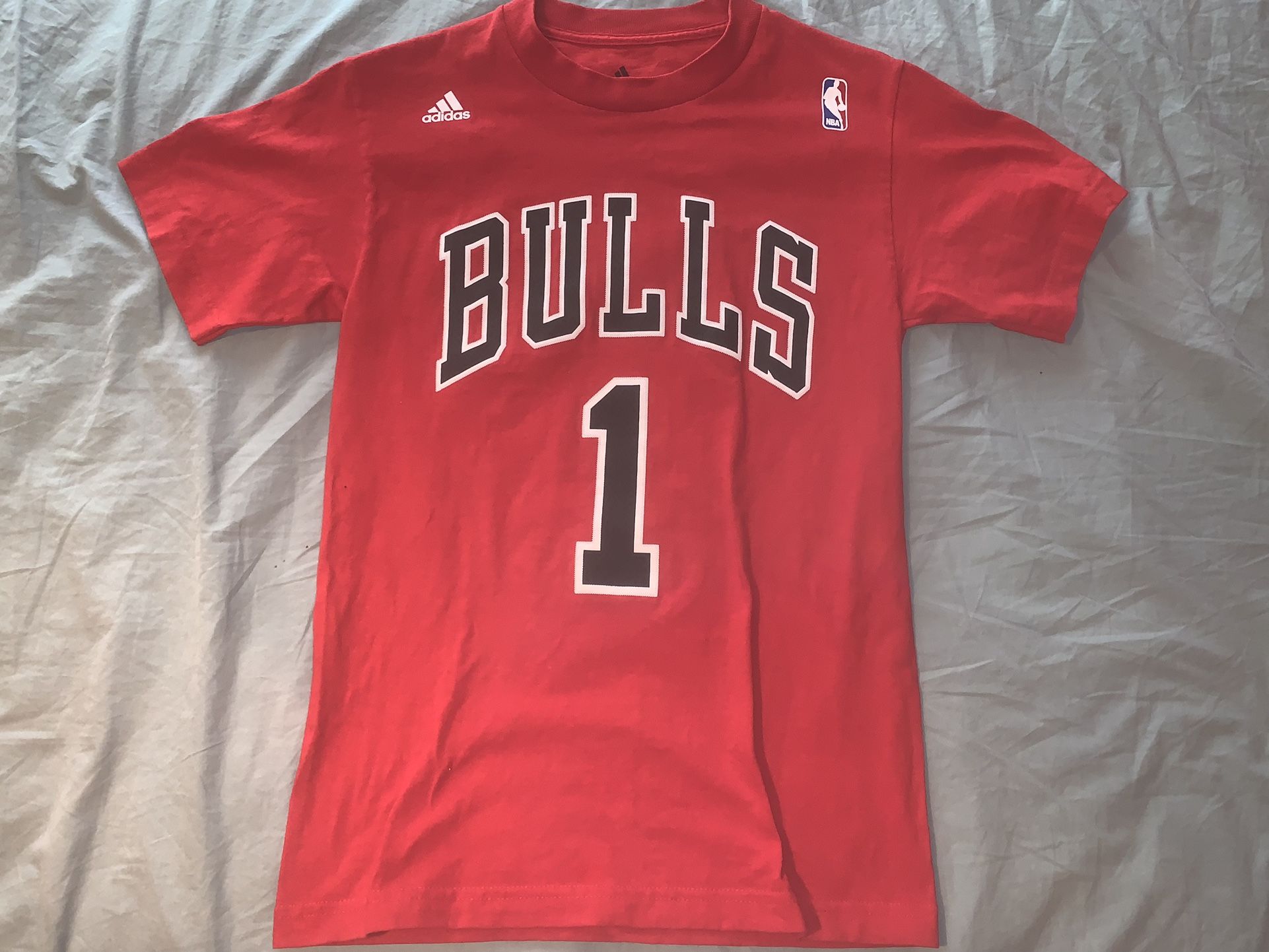 Derrick Rose Chicago Bulls Red Adidas Shirt; Men’s S