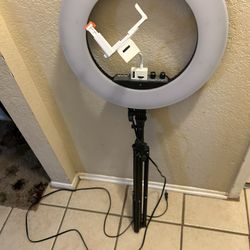 Ring Light Adjusts To 45" H 