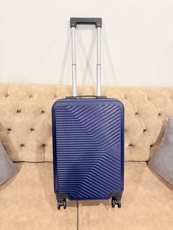 Navy Blue Hard Shell Carry-On Luggage