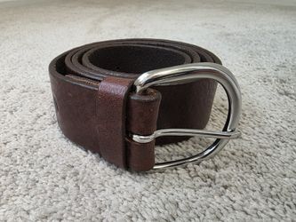 Justin 232BR Men's Brown Top Grain Leather Belt Size 38 Made in USA