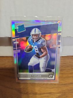 Jonathan Taylor Donruss Optic Rated Rookie Holo Card SIVER PRIZM