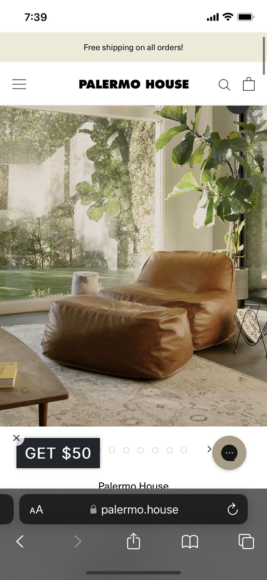 Palermo House Dune Lounger Set Vegan Leather