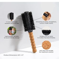 Remilia Hair Round Brush - Heat-Resistant, Detangling Brush for Blow Drying, Curling, Straightening & Hair Styling - Lightweight & Travel Size Anti St