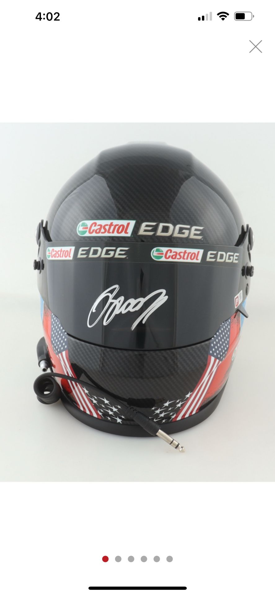 Brad Keselowski authentic autograph helmet