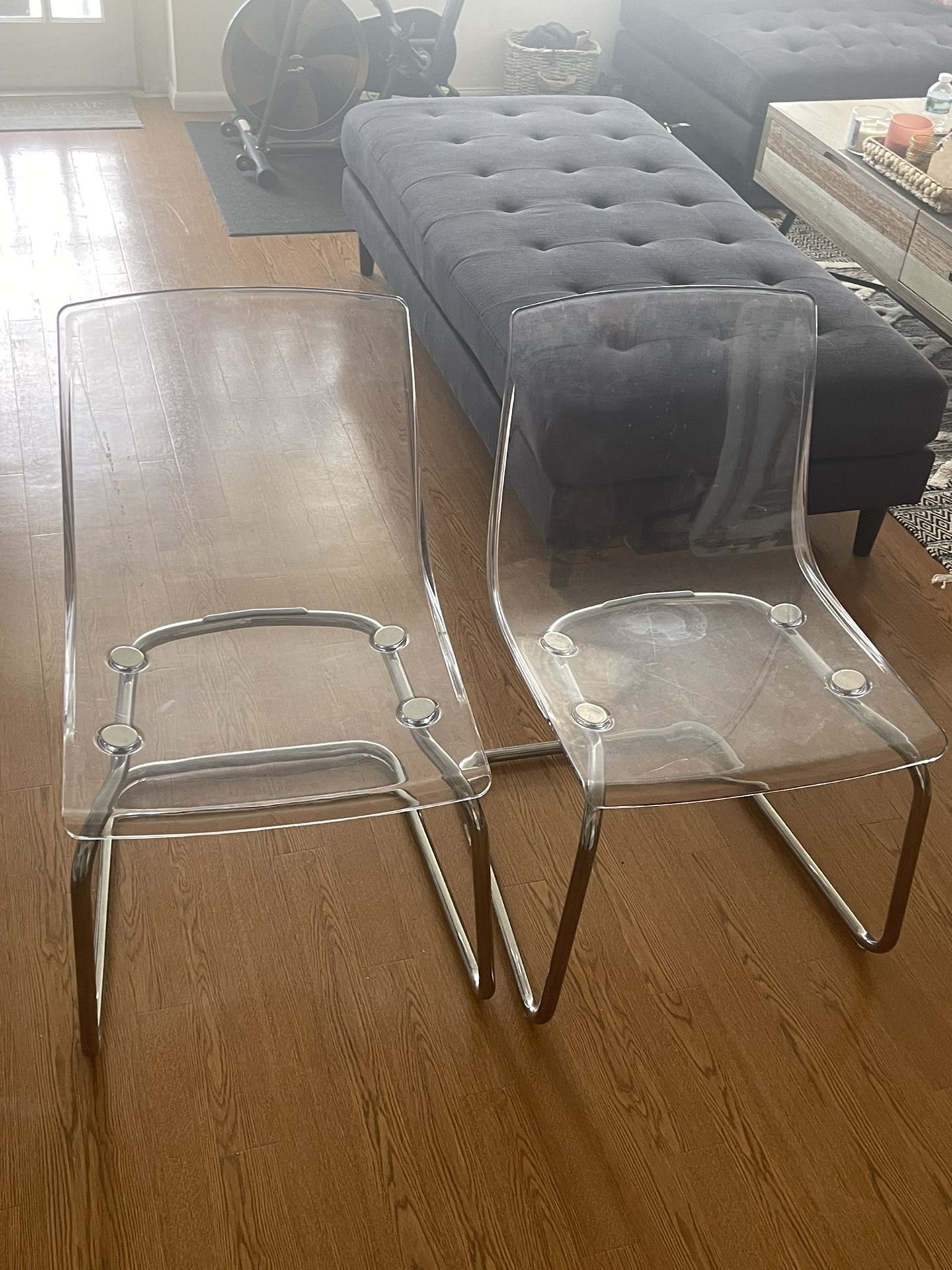 2 Clear Chairs