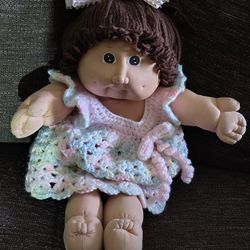 1978/2015 Cabbage Patch Kids Girl Doll Brown Hair, Brown Eyes