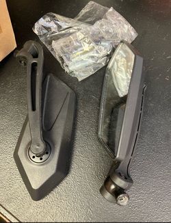 #tl83 Universal Motorcycle Bike Glass Side View Mirror Pair