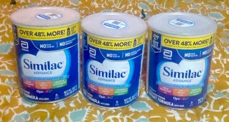 Baby Formula Similac Advance Optigrow 3 LARGE CANS EXP 2028