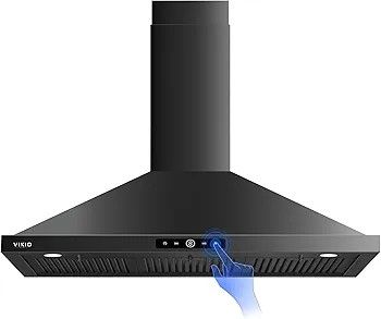 Wall Mount Range Hood 30 inch, 580 CFM Kitchen Vent Hood, Ducted/Ductless Convertible with Touch Control, Stainless Steel Stove Vent Hood, Easy Clean