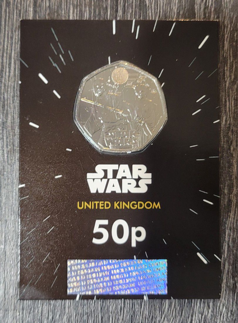 Princess Leah & Luke Skywalker 50p Legal Tender Original Star Wars Trilogy Coin