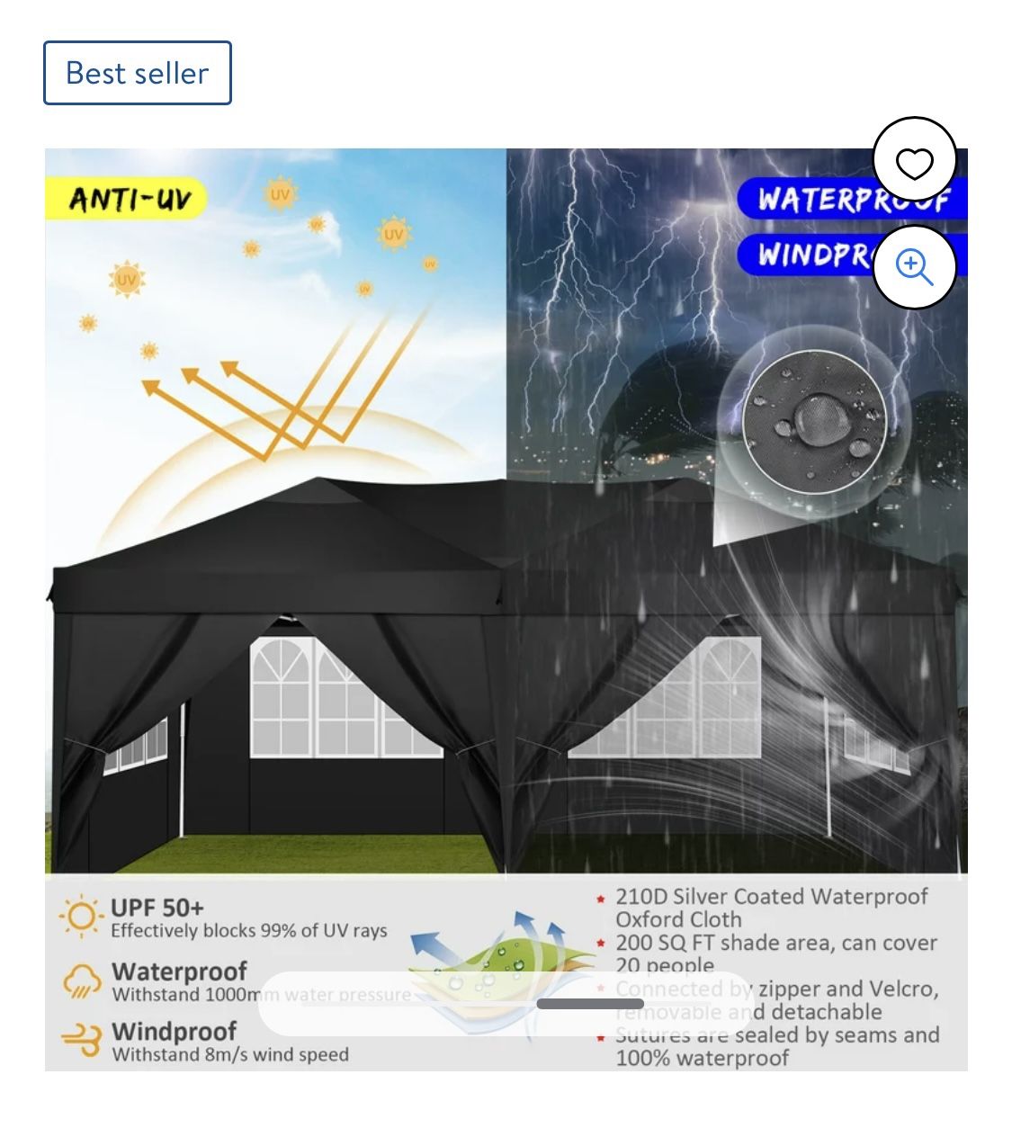 Coleman Instant Tent & 10x20 Pop-Up Canopy- Perfect For Burning Man )'(!