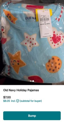 Old Navy Kids Pajama Set Size 3T Holidays are coming