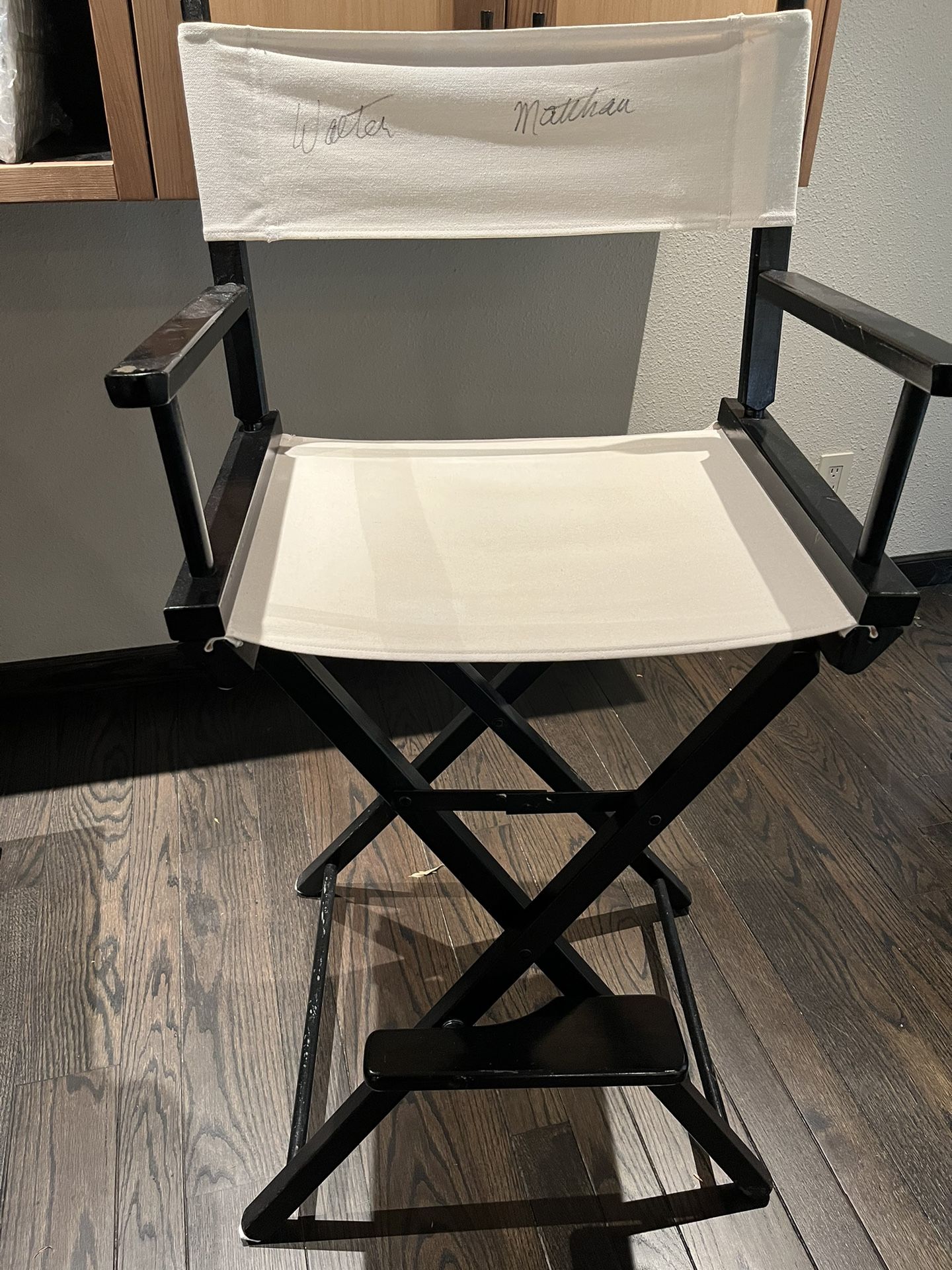 Walter Matthau signed director chair