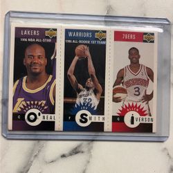 Shaquille O’Neal Joe Smith Allen Iverson 1996 Collectors Choice Mini