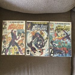 West Coast Avengers 1,2,4 All Mint 