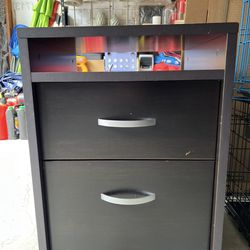 Black Filing Cabinet with 2 drawers
