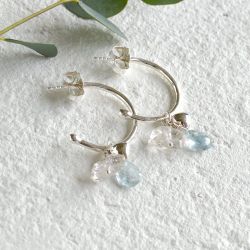 Lubird Sterling Silver Earrings With Aquamarine