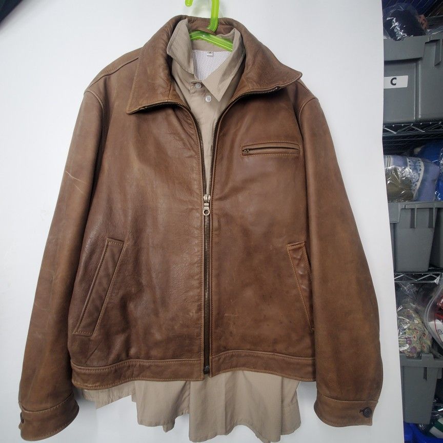 Indiana Jones Leather Jacket & Shirt Mens MED