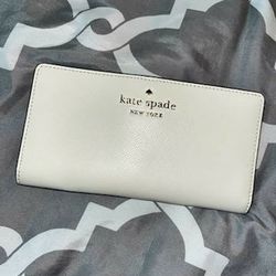 Kate Spade White Leather Bifold Wallet 