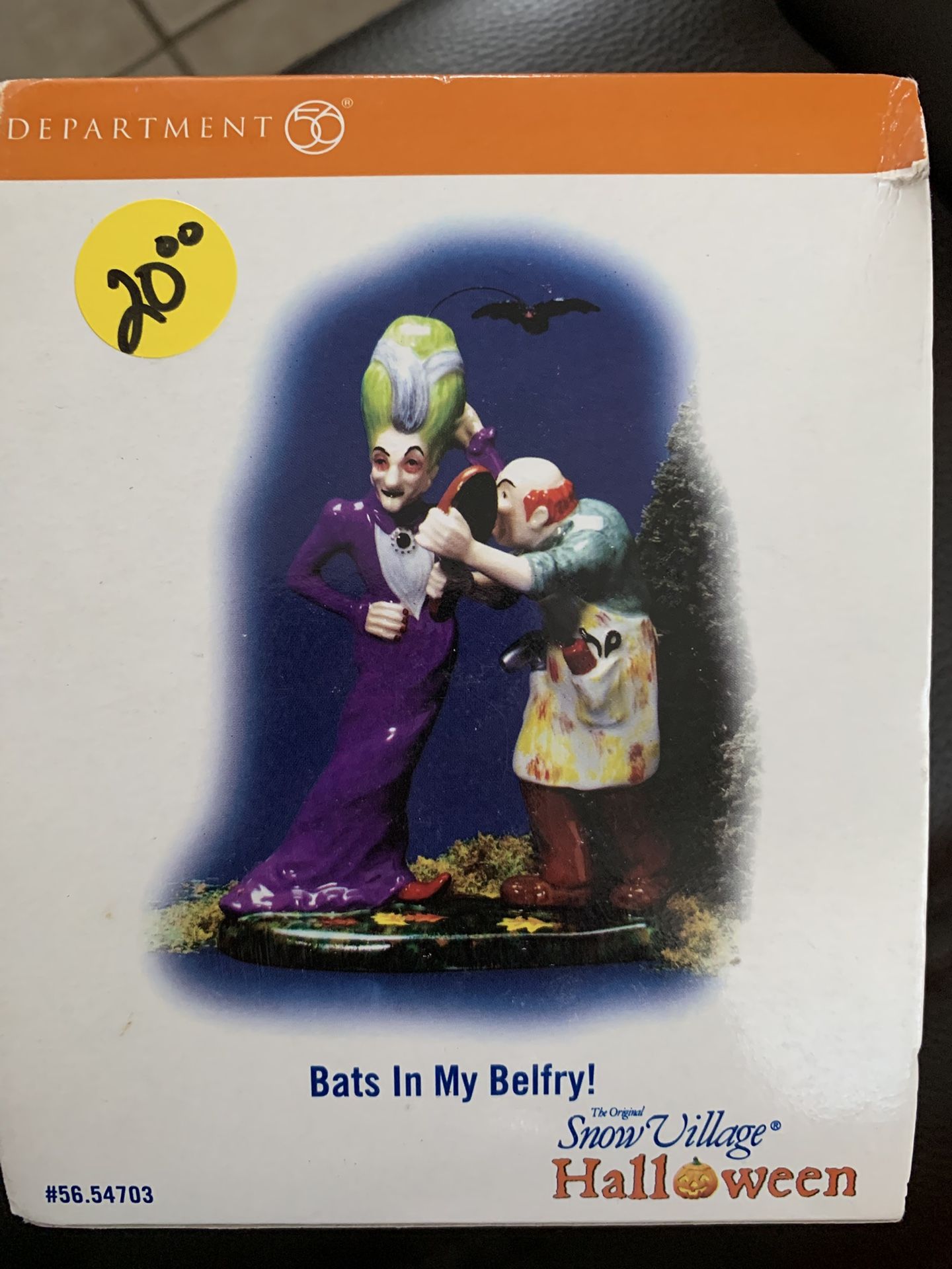Vintage 2005 Dept 56 Halloween Bats In My Belfry