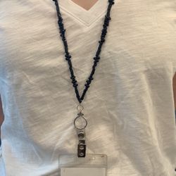 Beaded ID Holder Necklace