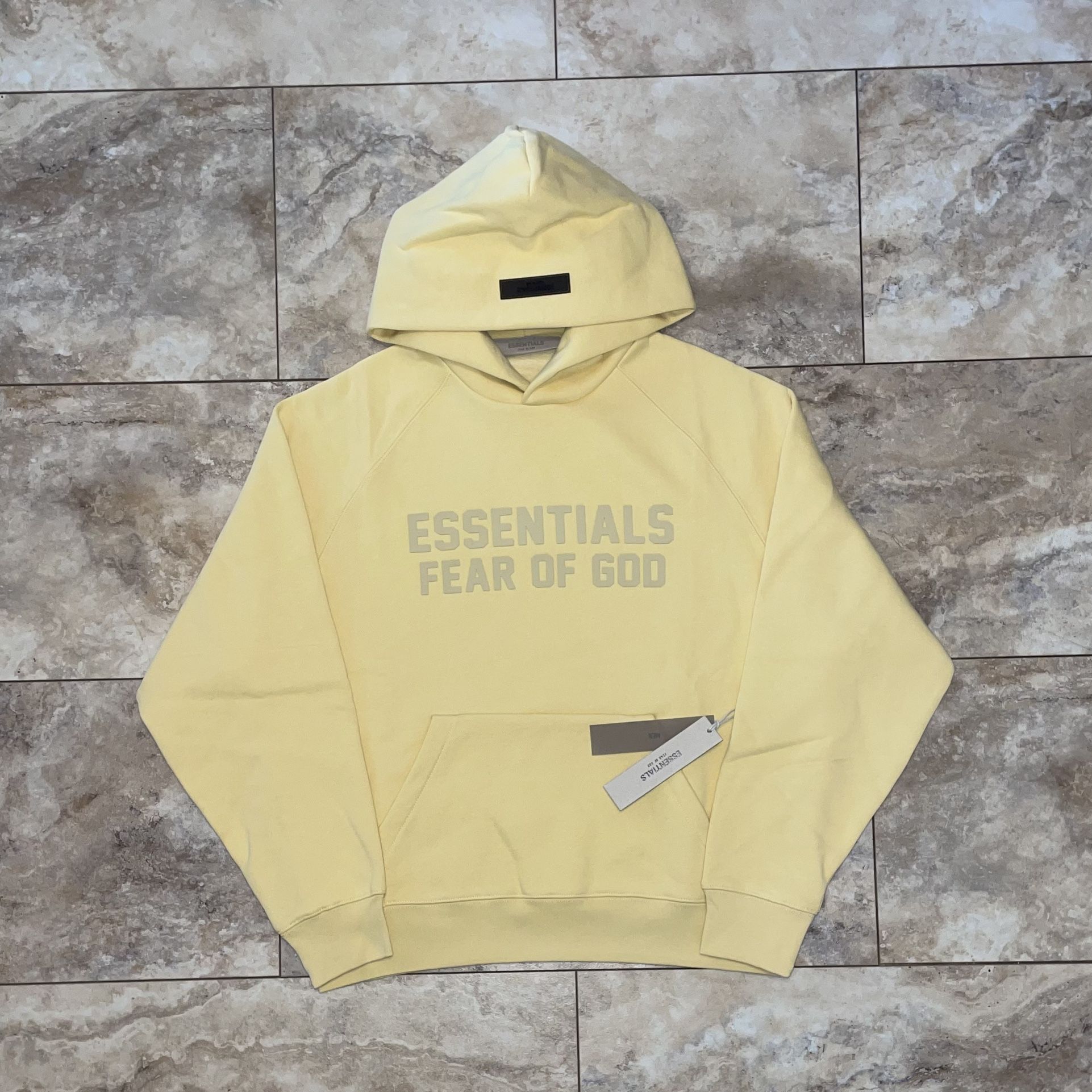 Fear of God Essentials Hoodie Light Tuscan Size XS