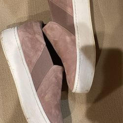Vince Warren Platform Slip On Size 38.5 Pink Suede