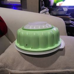 Vintage Tupperware 3 Piece Mint Green Jello Mold Ring