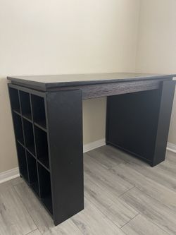 Pier One Tall Work Desk Black