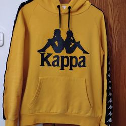 Kappa Banda Hoodie – Yellow/Black | Size Small