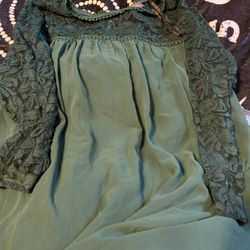 Plus Size Green Lace Dress